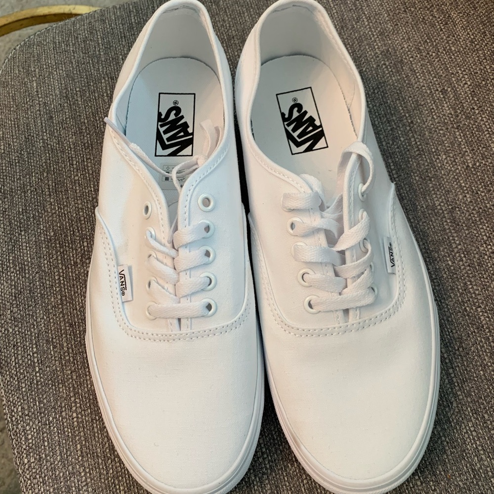 Vans White Canvas Low-Top Sneakers - Men's